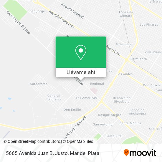 Mapa de 5665 Avenida Juan B. Justo