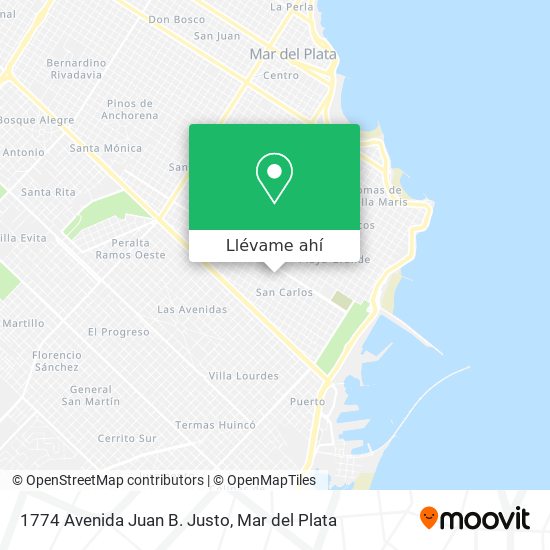 Mapa de 1774 Avenida Juan B. Justo