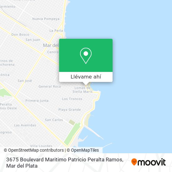 Mapa de 3675 Boulevard Maritimo Patricio Peralta Ramos