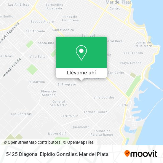 Mapa de 5425 Diagonal Elpidio González