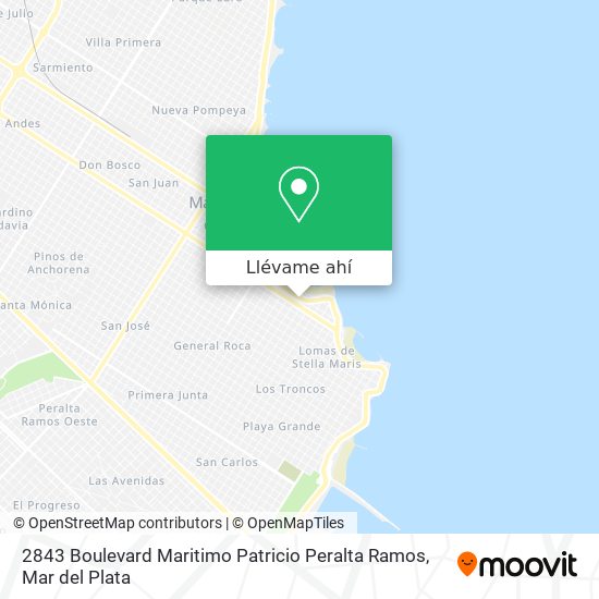 Mapa de 2843 Boulevard Maritimo Patricio Peralta Ramos