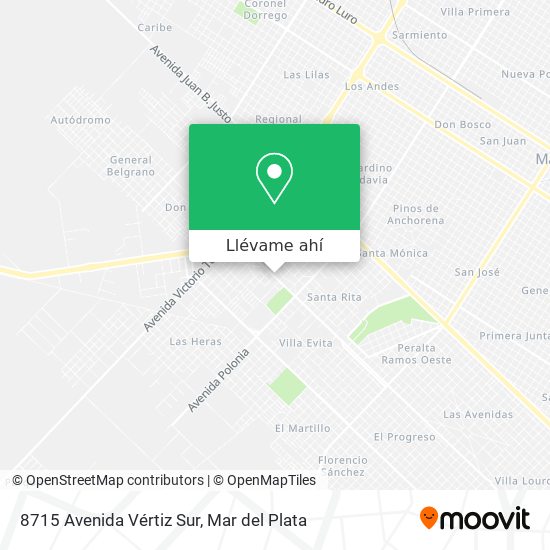 Mapa de 8715 Avenida Vértiz Sur