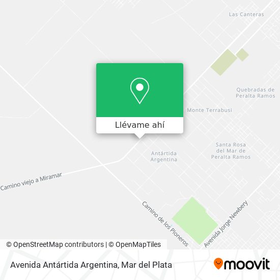 Mapa de Avenida Antártida Argentina