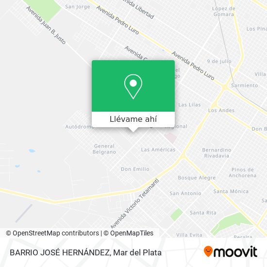 Mapa de BARRIO JOSÉ HERNÁNDEZ