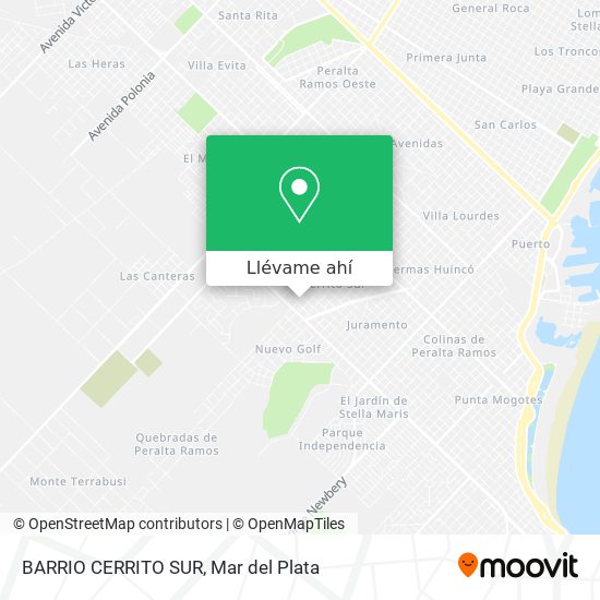 Mapa de BARRIO CERRITO SUR