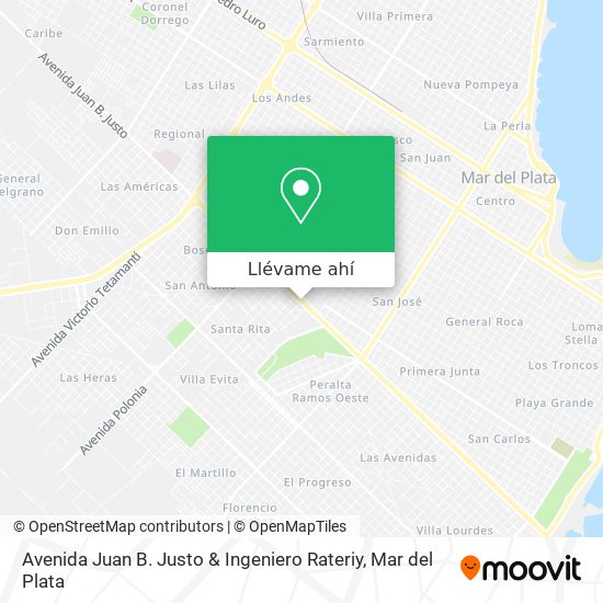 Mapa de Avenida Juan B. Justo & Ingeniero Rateriy