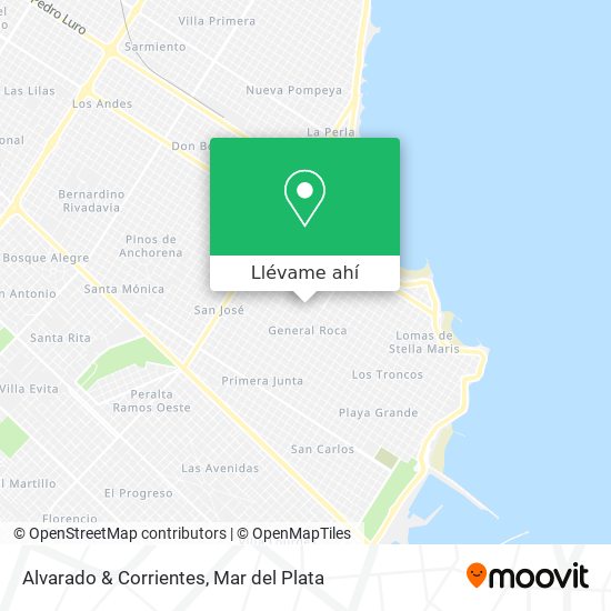 Mapa de Alvarado & Corrientes