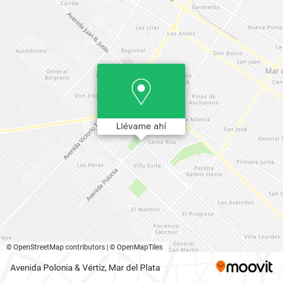 Mapa de Avenida Polonia & Vértiz