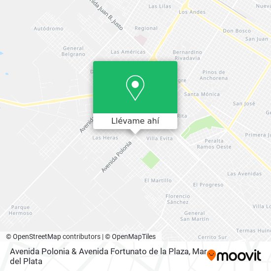 Mapa de Avenida Polonia & Avenida Fortunato de la Plaza