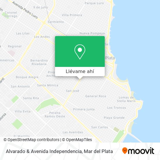 Mapa de Alvarado & Avenida Independencia