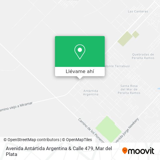 Mapa de Avenida Antártida Argentina & Calle 479