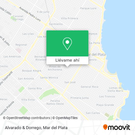 Mapa de Alvarado & Dorrego