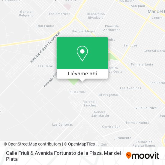 Mapa de Calle Friuli & Avenida Fortunato de la Plaza