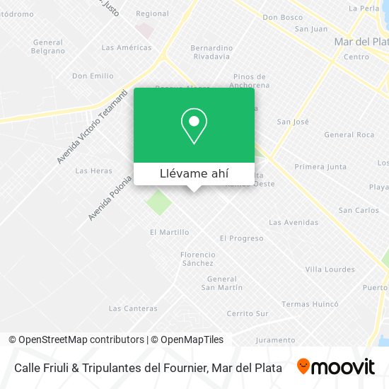Mapa de Calle Friuli & Tripulantes del Fournier