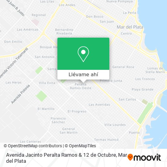 Mapa de Avenida Jacinto Peralta Ramos & 12 de Octubre