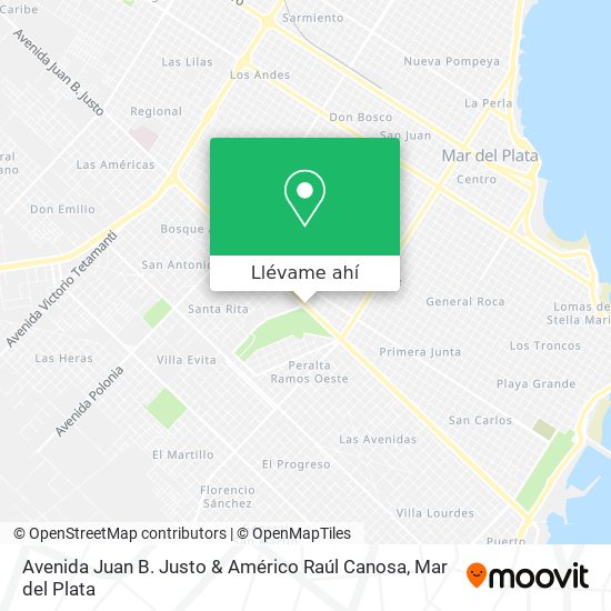 Mapa de Avenida Juan B. Justo & Américo Raúl Canosa