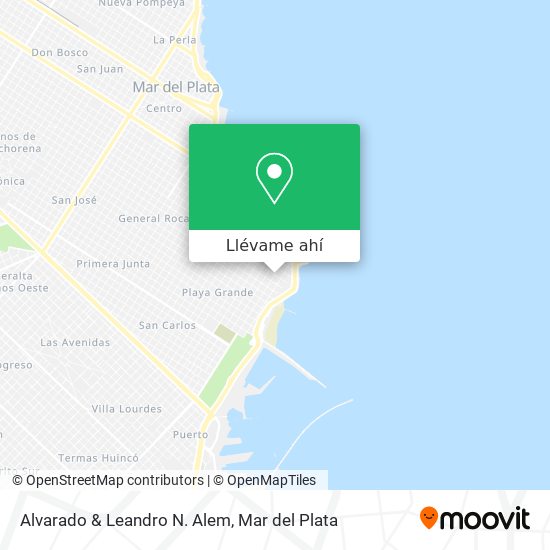 Mapa de Alvarado & Leandro N. Alem