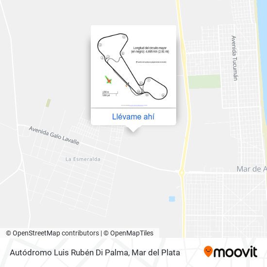 Mapa de Autódromo Luis Rubén Di Palma
