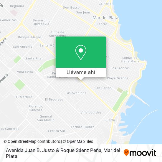 Mapa de Avenida Juan B. Justo & Roque Sáenz Peña