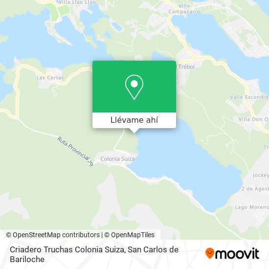 Mapa de Criadero Truchas Colonia Suiza