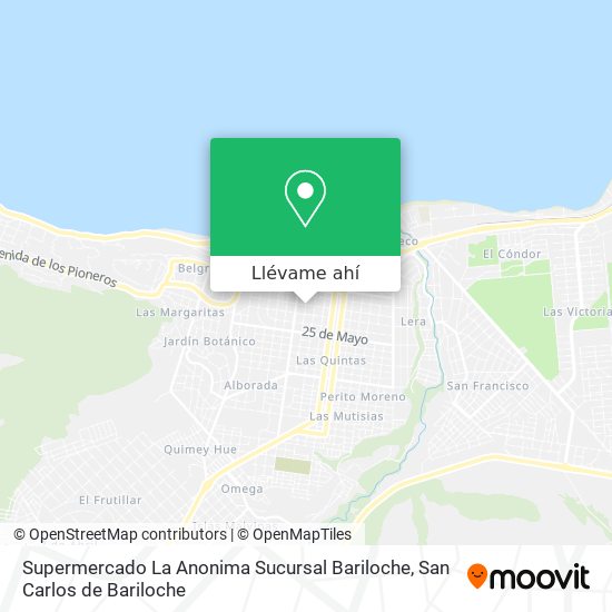 Mapa de Supermercado La Anonima Sucursal Bariloche