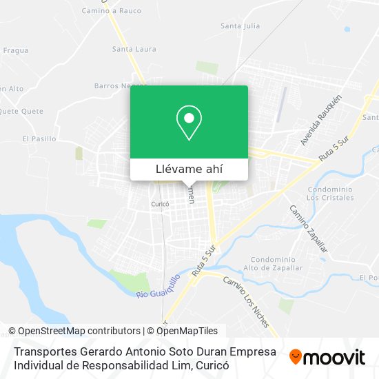 Mapa de Transportes Gerardo Antonio Soto Duran Empresa Individual de Responsabilidad Lim