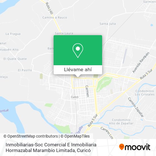 Mapa de Inmobiliarias-Soc Comercial E Inmobiliaria Hormazabal Marambio Limitada