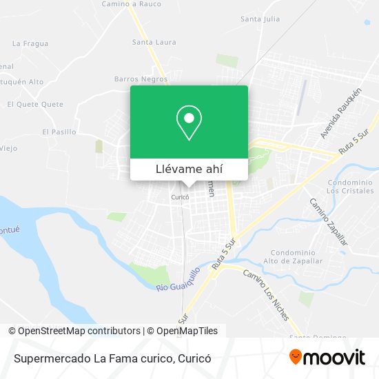 Mapa de Supermercado La Fama curico