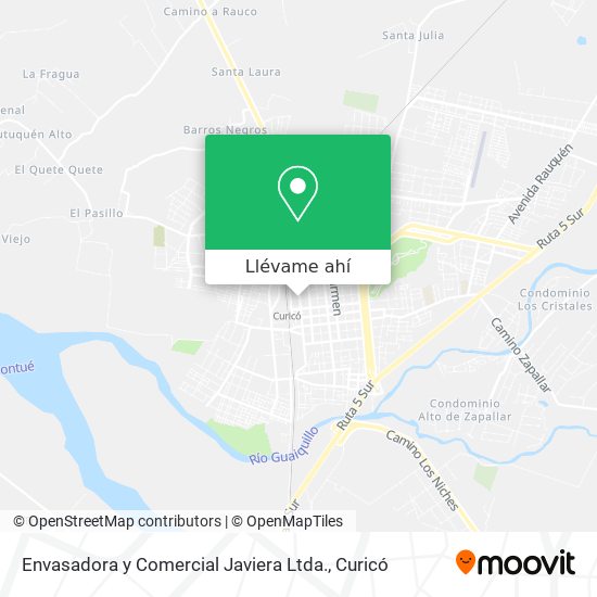 Mapa de Envasadora y Comercial Javiera Ltda.