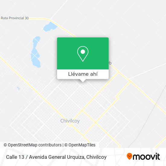 Mapa de Calle 13 / Avenida General Urquiza