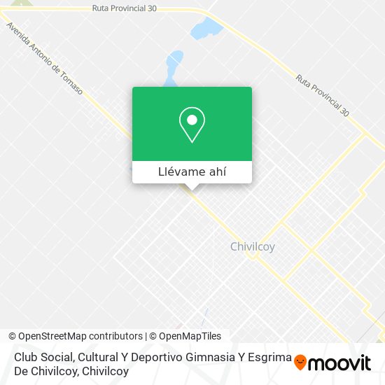 Mapa de Club Social, Cultural Y Deportivo Gimnasia Y Esgrima De Chivilcoy