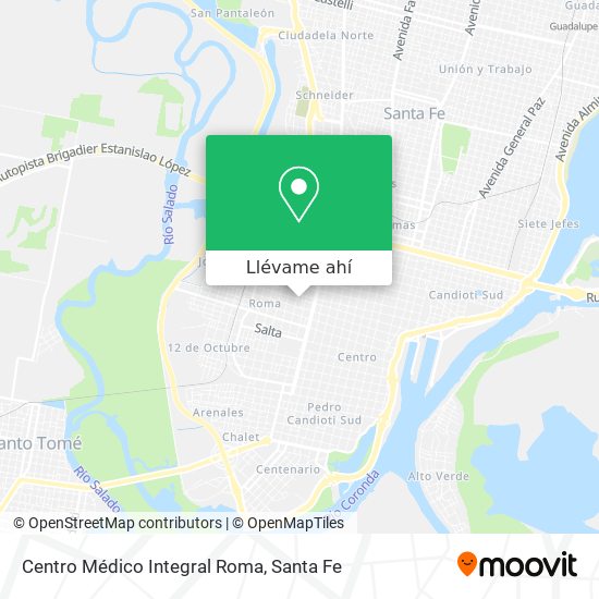 Mapa de Centro Médico Integral Roma