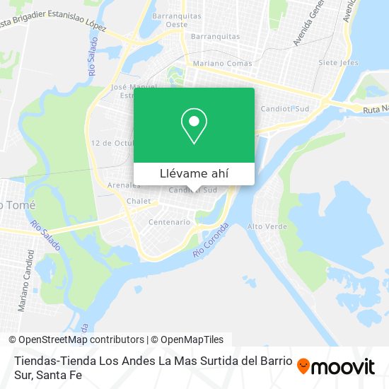 Mapa de Tiendas-Tienda Los Andes La Mas Surtida del Barrio Sur