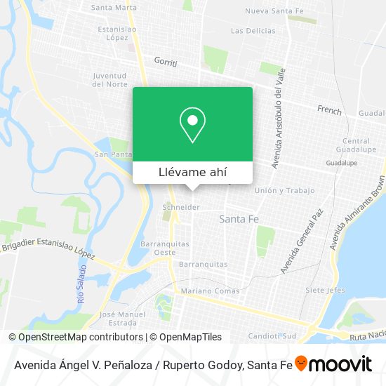 Mapa de Avenida Ángel V. Peñaloza / Ruperto Godoy