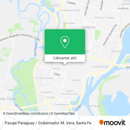 Mapa de Pasaje Paraguay / Gobernador M. Vera