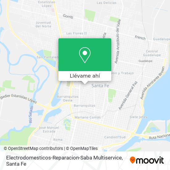 Mapa de Electrodomesticos-Reparacion-Saba Multiservice