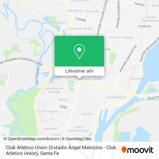 Mapa de Club Atlético Union (Estadio Ángel Malvicino - Club Atlético Unión)