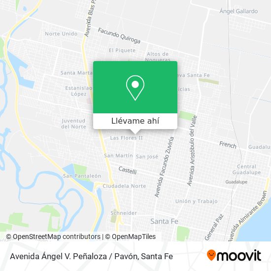 Mapa de Avenida Ángel V. Peñaloza / Pavón