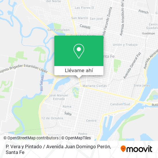 Mapa de P. Vera y Pintado / Avenida Juan Domingo Perón