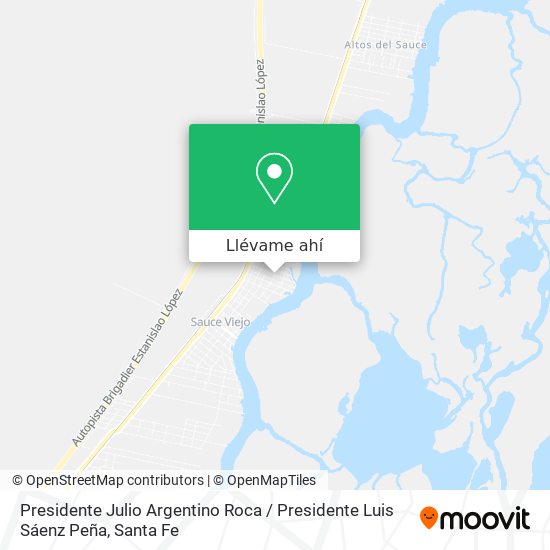Mapa de Presidente Julio Argentino Roca / Presidente Luis Sáenz Peña