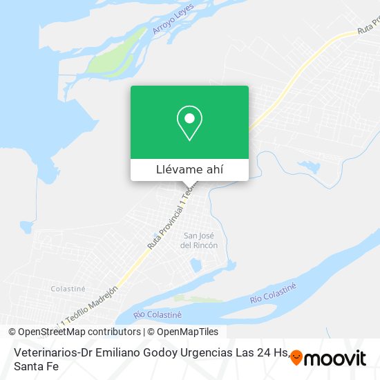 Mapa de Veterinarios-Dr Emiliano Godoy Urgencias Las 24 Hs