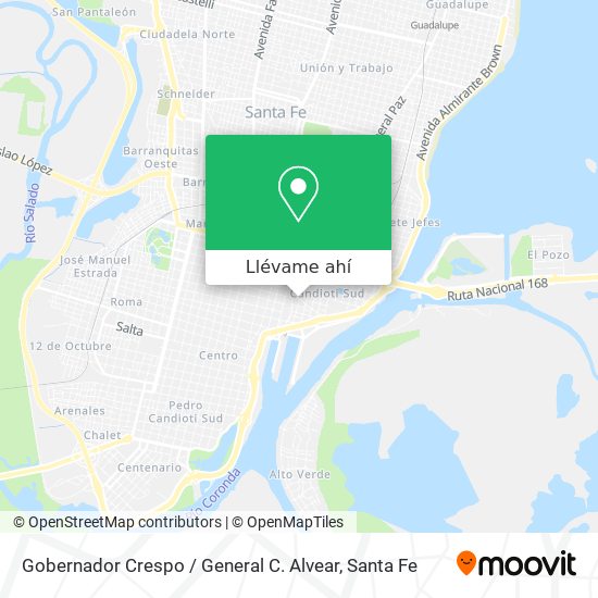 Mapa de Gobernador Crespo / General C. Alvear