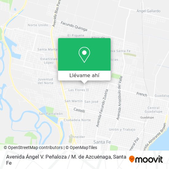 Mapa de Avenida Ángel V. Peñaloza / M. de Azcuénaga