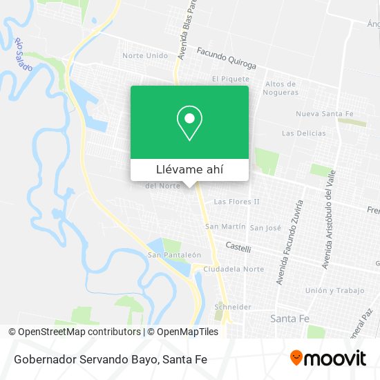 Mapa de Gobernador Servando Bayo