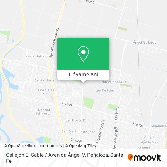 Mapa de Callejón El Sable / Avenida Ángel V. Peñaloza