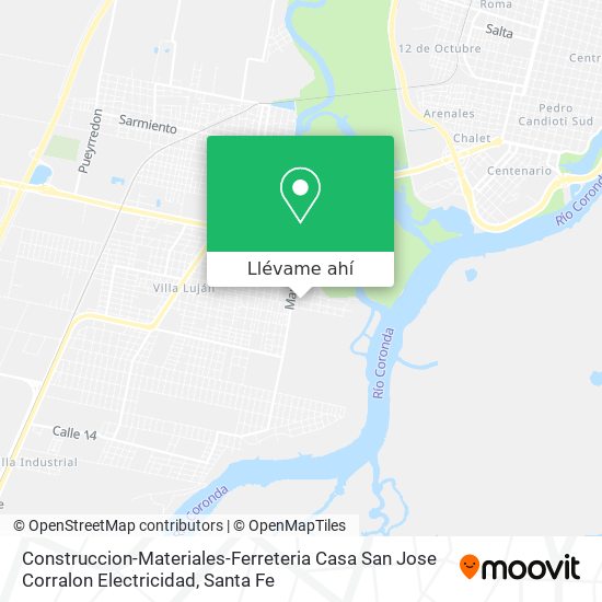 Mapa de Construccion-Materiales-Ferreteria Casa San Jose Corralon Electricidad