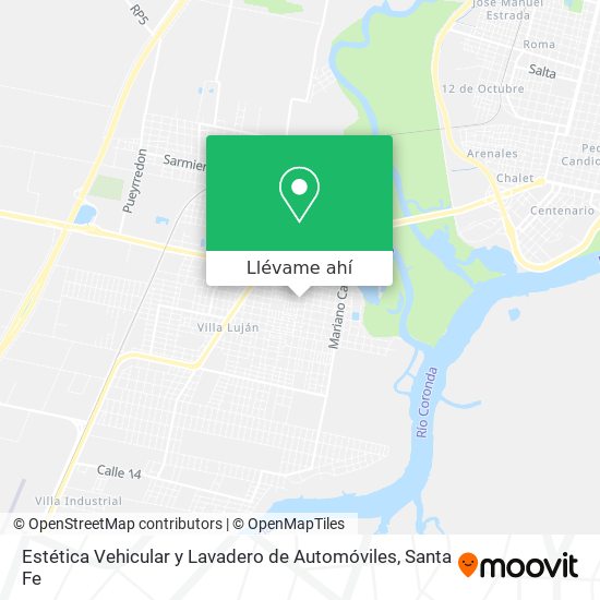 Mapa de Estética Vehicular y Lavadero de Automóviles