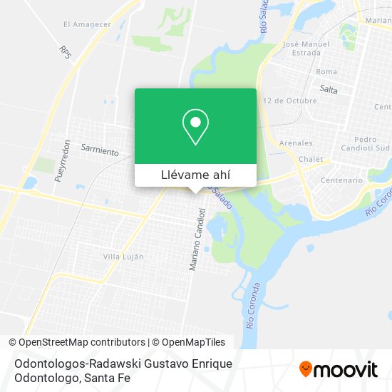 Mapa de Odontologos-Radawski Gustavo Enrique Odontologo