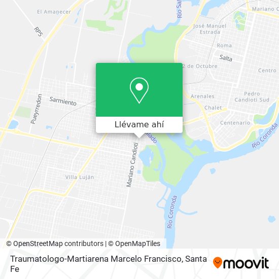 Mapa de Traumatologo-Martiarena Marcelo Francisco