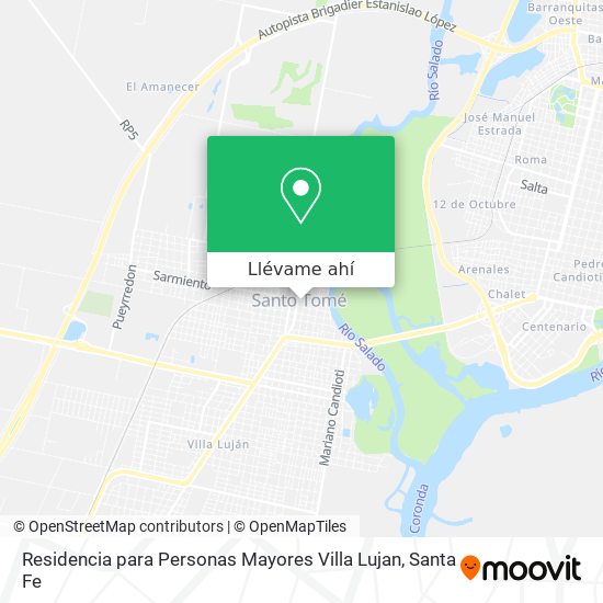 Mapa de Residencia para Personas Mayores Villa Lujan